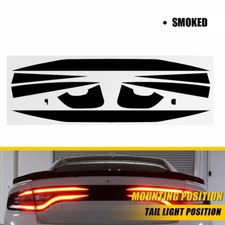 8X Smoked Tail Light Vinyl Precut Tint Wrap Cover For 2015-2023 Dodge Charger K