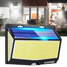 468LED Solar Light Outdoor Garden Yard PIR Motion Sensor Home Security Wall Lamp