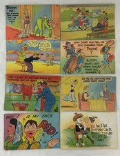 ANTIQUE COMIC ROMANCE MEN WOMEN LOVE BEACH POSTCARD LOT 8 USA MADE UNPOSTED B