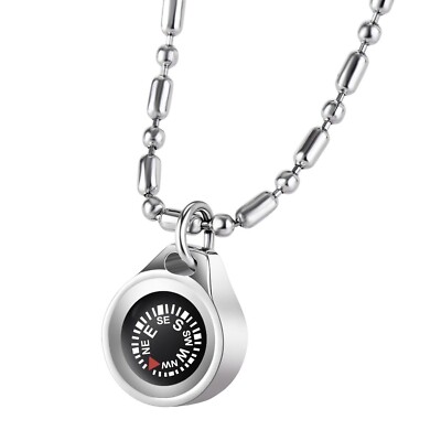 Mini Compass necklace, Pocket Survival Compass, Waterproof Hiking outdoors Co...