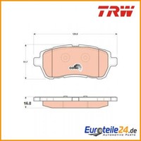 Bremsbelagsatz, Scheibenbremse Cotec Trw GDB1893 FüR Ford
