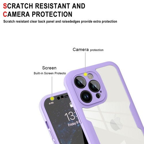 Funda de teléfono para iPhone 16 15 14 Pro Max 13 12 11 XS X X XR 360° Silicona Cubierta completa - Imagen 11 de 18