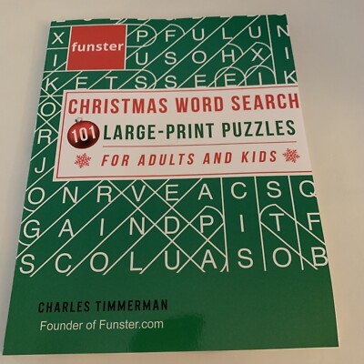 FUNSTER CHRISTMAS WORD SEARCH 101 LARGE-PRINT PUZZLES FOR By Charles Timmerman