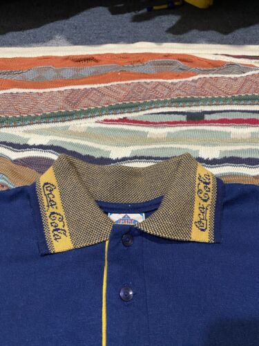 Coca Cola Vintage 90s Polo Top Embroidered Logo Coke Promo Shirt Mens Size M - Picture 3 of 7