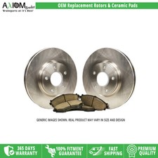 Axiombrakes Front Brake Rotors Ceramic Pads for 2014-2015 Mitsubishi Mirage
