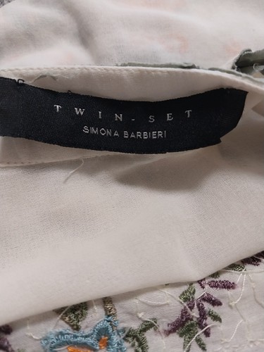 Twin-Set Simona Barbieri Sleeveless Embroidered Blouse Top Size S - Picture 9 of 10
