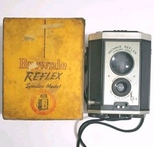 Brownie Reflex Synchro Model Kodak Camera with Strap, original box