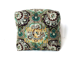 Embroidered Zipper Bag Box Pouch Makeup Cosmetic Storage Travel Large 5.5x6.75x5