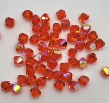 Swarovski Crystal Hyacinth AB Bicone 5301 Beads; 4mm 24pc or 6mm 12pc 