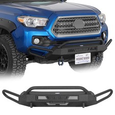 Textured Steel Stubby Front Bumper Replacement Bar For Toyota Tacoma 2016-2023 Textured Steel Stubby Front Bumper Replacement Bar For Toyota Tacoma 2016-2023