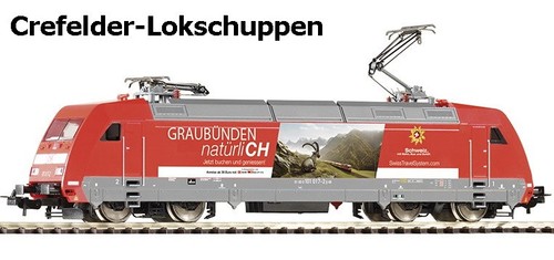 PIKO 59456 E-Lok BR 101 DB Graubünden-Swiss-Travel Werbung analog NEU OVP 1:87 | Zustand: Neu
