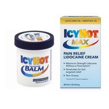 Icy Hot Original Balm  Max Cream - 2 ITEM LOT - Menthol Topical Pain Relief