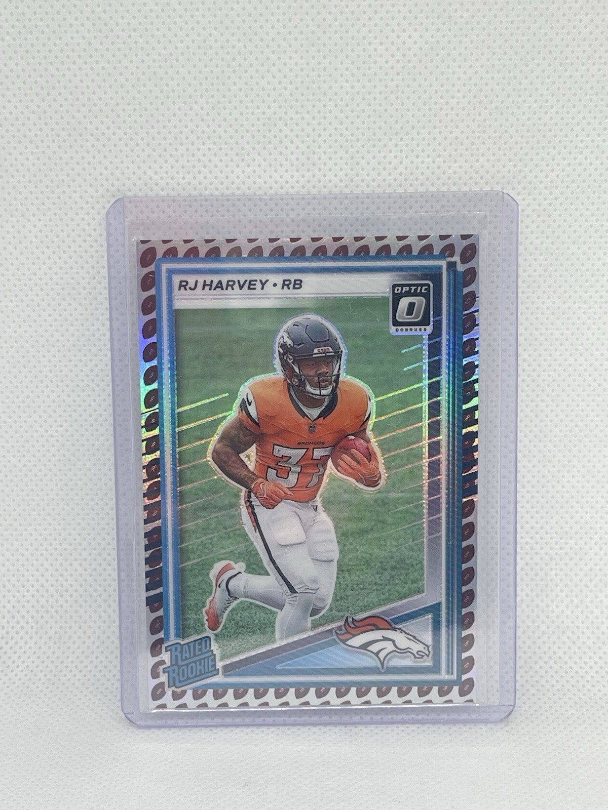2025 Panini Donruss Rated Rookie Optic Preview Football Emoji RJ Harvey #312