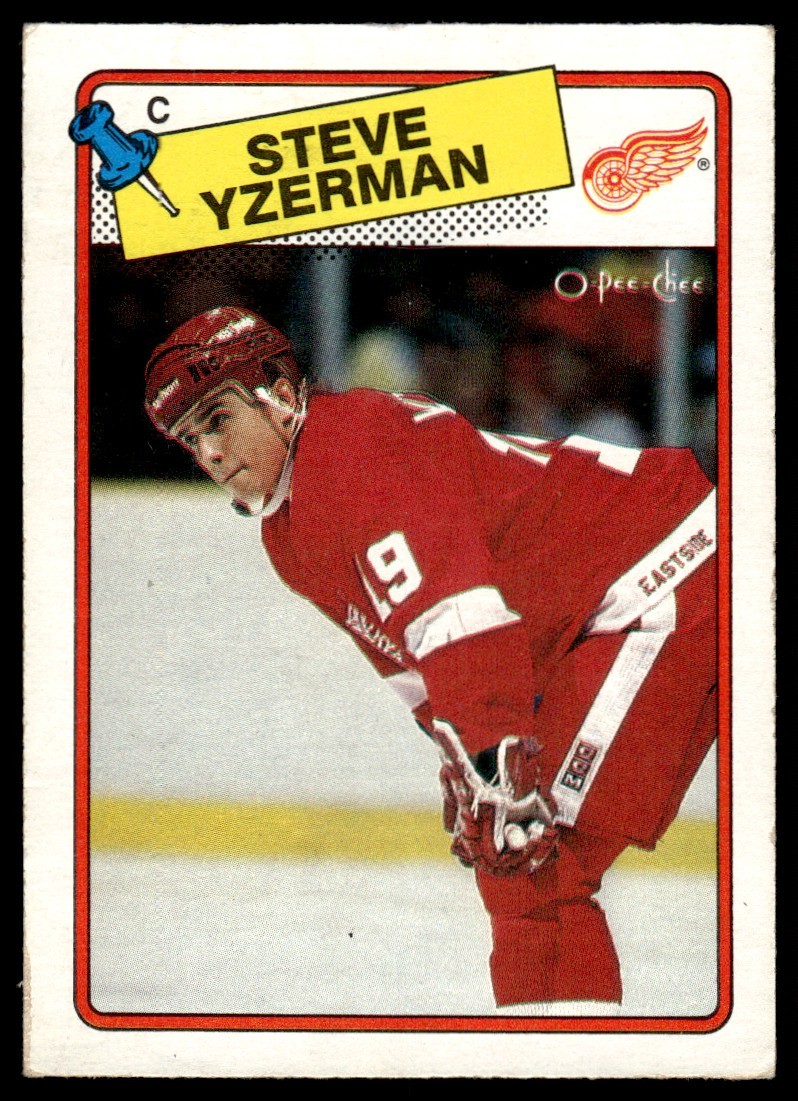 1988-89 O-Pee-Chee Steve Yzerman Detroit Red Wings #196
