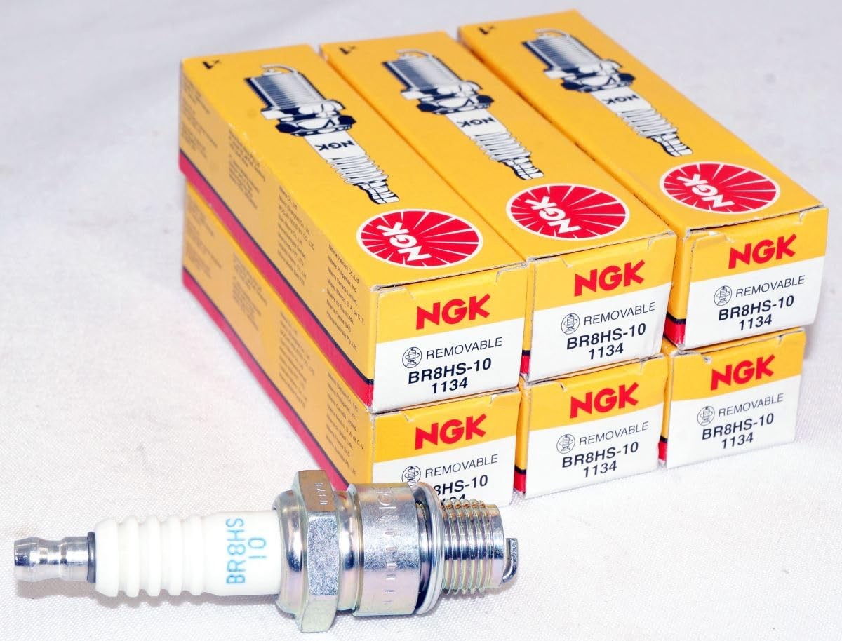 NGK 1134, BR8HS-10 OE Series Standard Nickel Spark Plugs 6 pack 
