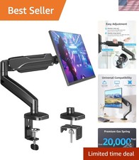 Sturdy Adjustable Monitor Arm for 17-32'' Screens - Free Up Desk Space Stylishly