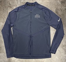 Nike Run Division Element Full Zip Running Jacket Men?s Size Medium Blueish Gray