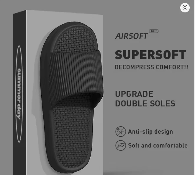 FOR WOMEN Gr.36-37 Sommer schöne einfarbige Hausschuhe für Damen Herren rutschfest EVA Fledermaus