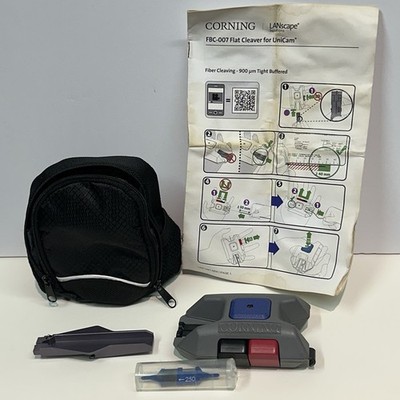 Corning FBC-007 UniCam Fiber Optic Cleaver w/ Case & Accessories   Diamond Blade