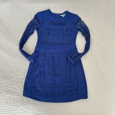 Anthropologie Charlie Jade Crochet Dress Blue XS