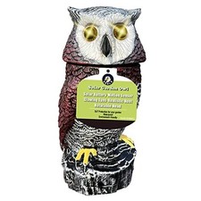 Solar Powered Garden Owl with Motion Detection, Rotating Head, Realistic Hoots