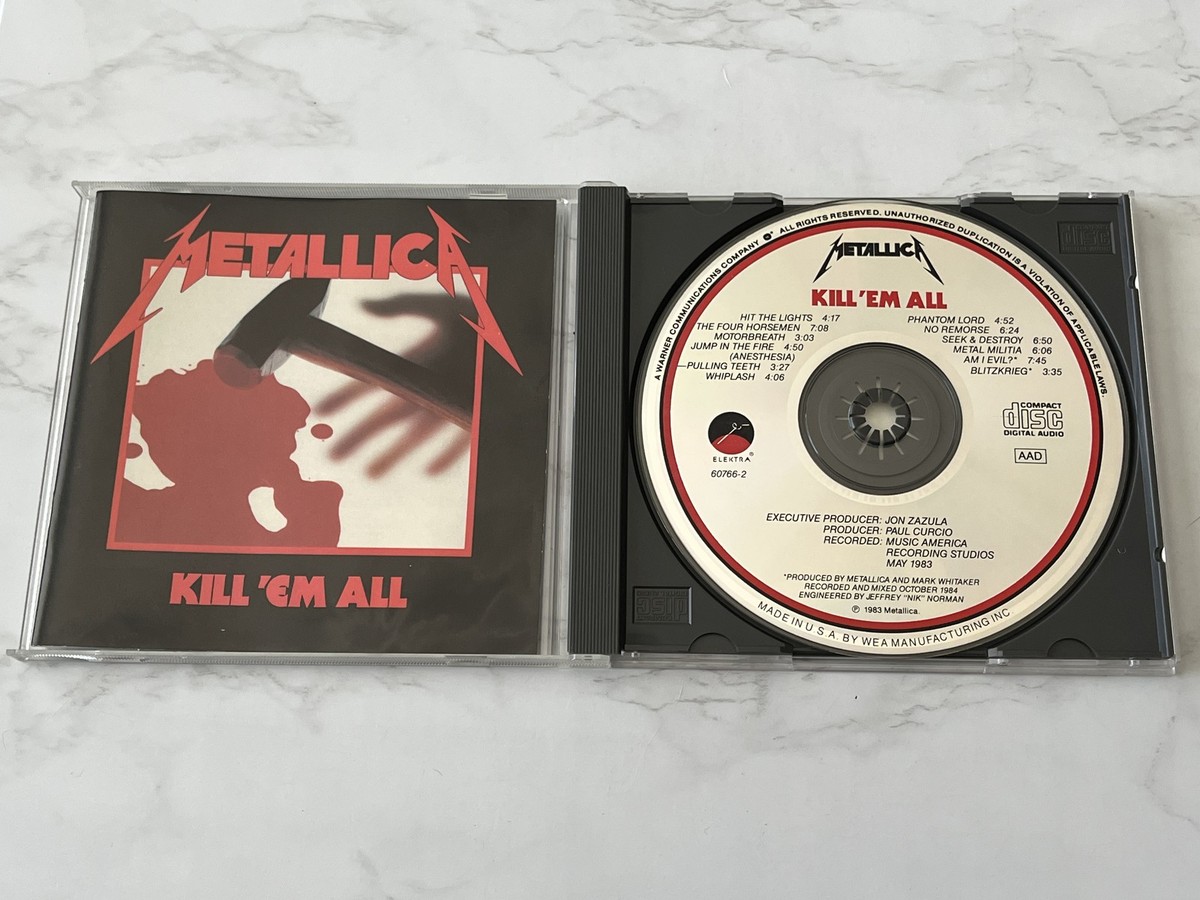 Metallica Kill 'Em All CD EARLY PRESS! Elektra 9 60766-2 EXTRA