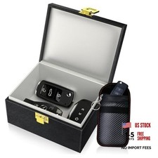 Faraday Box with Faraday Bags for Car Keys, Car Key Signal Blocking Box, Small