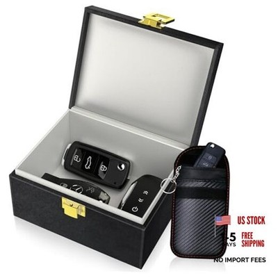 Faraday Box with Faraday Bags for Car Keys, Car Key Signal Blocking Box, Small