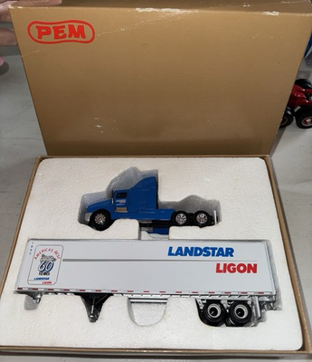 #ad PEM 1:64 Scale Landstar Ligon Tractor Trailer Diecast – 60th Anniversary Edition $99.99