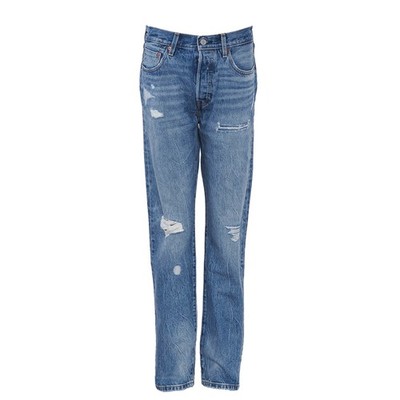 Levi's 501 Original Gr. W27 L32 Damen Jeans Blau High Rise Straight 125010424