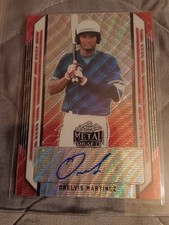 2021 Leaf Metal Draft Orelvis Martinez #3/3 AUTOGRAPH #BA-OM1 Rookie Baseball