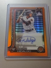 2025 Topps Chrome Pro Debut Kelvin Hidalgo Orange Foil Auto /25