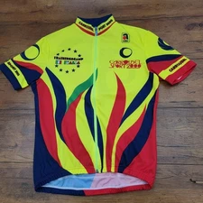 Kalas Mens Small Cycling Jersey 19.5" P2P Carrousel Sport 2000 Vintage Italy S