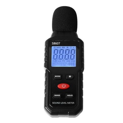 Sound Level Meter Digital LCD Display Backlit Screen Noise Decibel Portable SPL