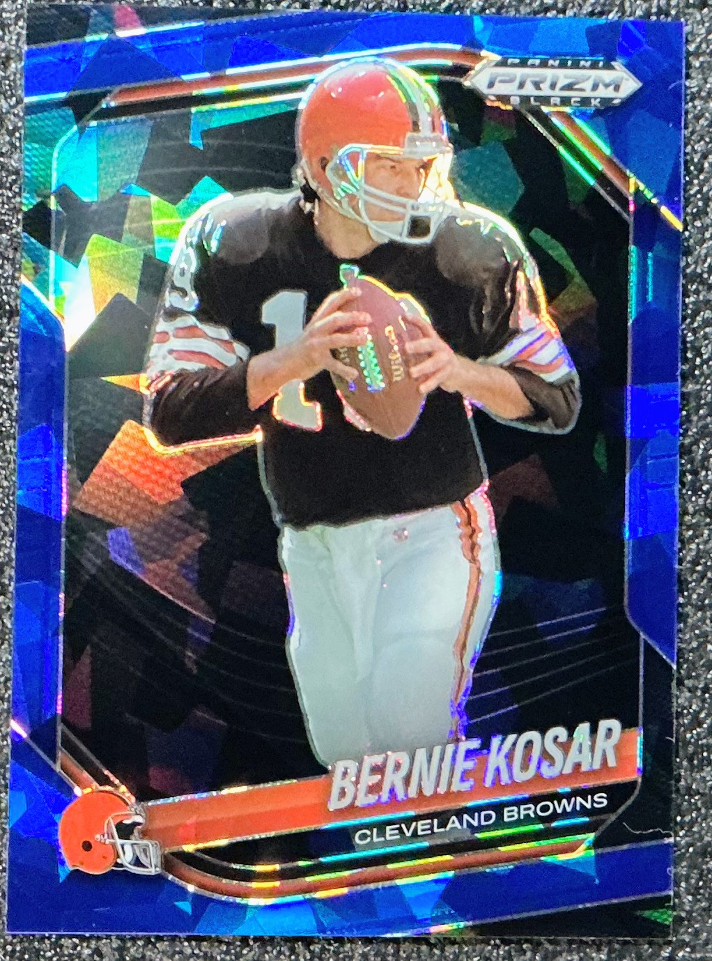 Bernie Kosar 2025 Panini Prizm Black #31 Blue Ice Prizm /125 - Browns