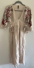 Zara TRF Embroidered Midi Dress Size Small