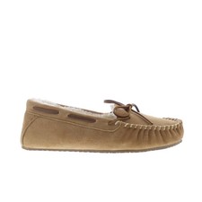 Minnetonka Petra Trapper 40683 Womens Beige Suede Loafer Slippers Shoes