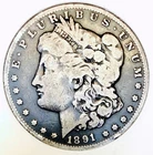 1891 CC MORGAN DOLLAR!  RARE KEY DATE! TOUGH CC!  NR #64710