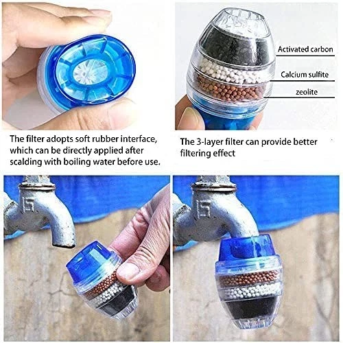 Faucet Water Filter Purifier 3 Pack Kitchen Tap Filter for Hard Water Chlorin... - Image 4 of 4