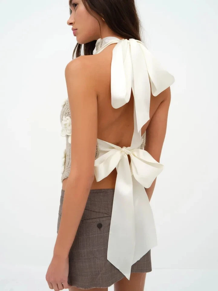 Top sin mangas tejido For Love & Lemons Iliana talla XS Foto 2 de 4