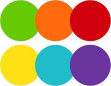 6" round Large Colored Stickers Labels, Dots Circles Stickers for Moving, School