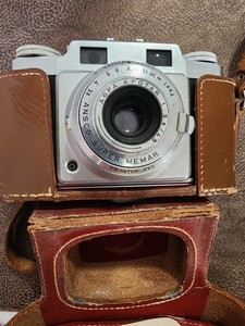 Ansco Super Memar 35mm Rangefinder Camera, Manual Focus, Built-In Meter, Silver