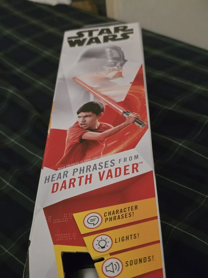 Star Wars Darth Vader Electronic Lightsaber by Hasbro – Tested, Complete, Works - Image 2 of 4