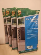 LOT of 4 Duck Brand Foam Window Air Conditioner Insulating Panels 18x9x.88 BLACK