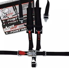 Aces Racing 5 Point Harness With 2 Inch Padding (Black) Black