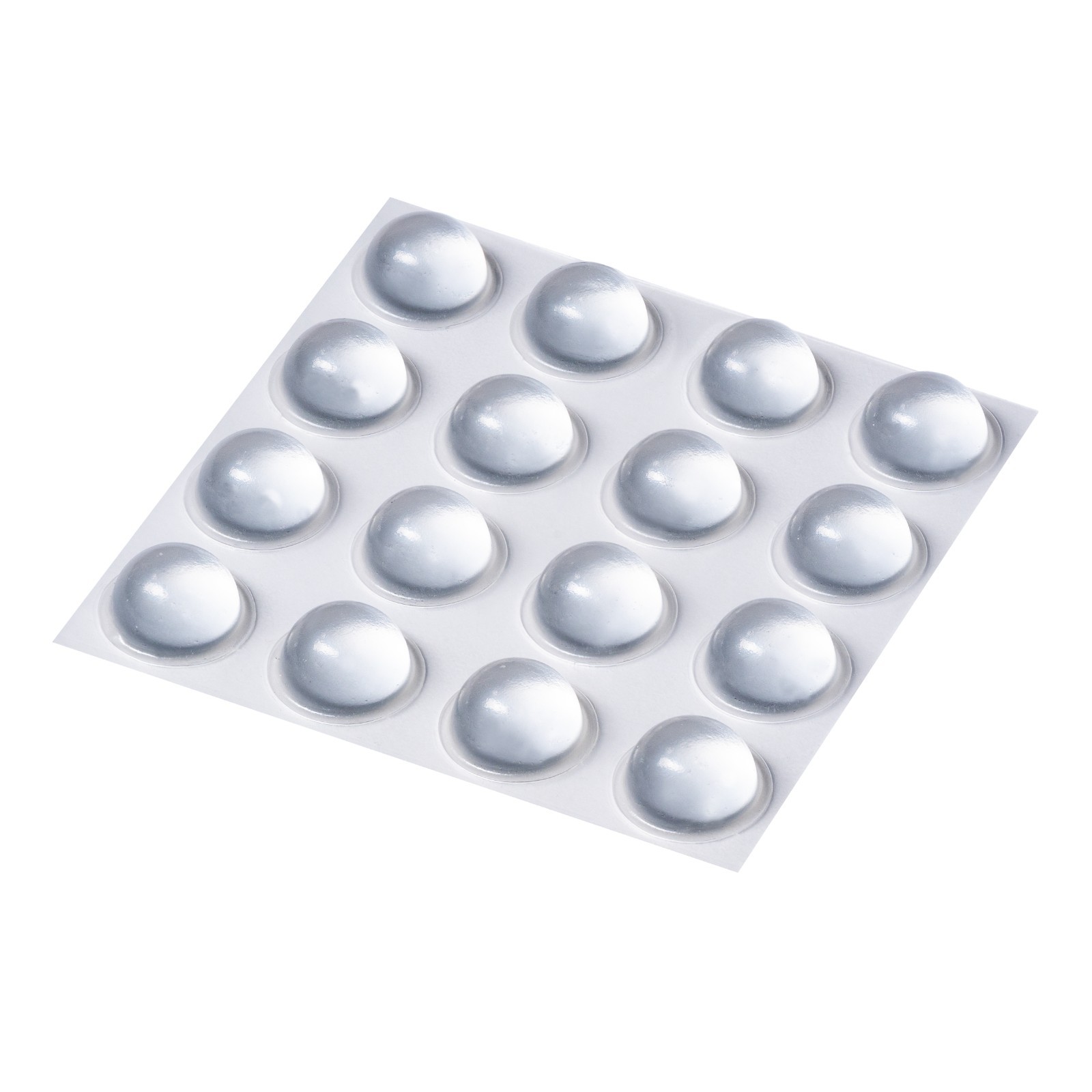 16 Clear Self Adhesive Domed Bumper Stops, Rubber Feet for Doors, Speakers etc.