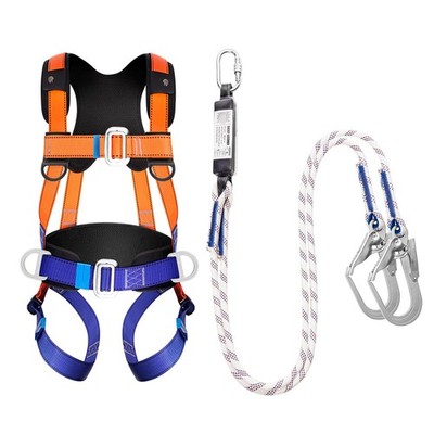 Premium Full Body Safety Harness Fall Protection Kit - OSHA/ANSI Compliant, R...