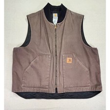 Carhartt Men's 2XL V47 DKB Full Zip Vest Quilt Liner Work Wear