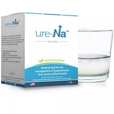 Ure-Na Urea 15g Natural Lemon Lime Flavor For Low Sodium Control 0.74 oz 8 Count