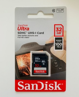 SanDisk 32GB SDHC Ultra 100MB/s Memory Card (NEW)